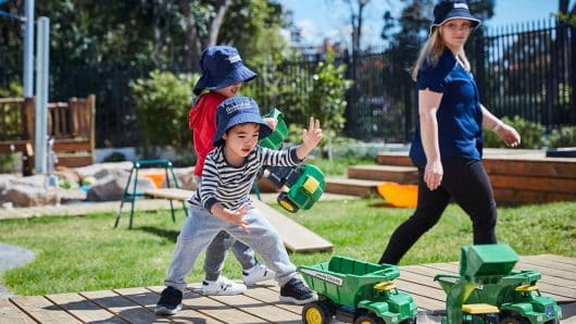 children playing outside at Guardian parramatta